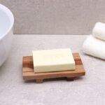 Ancient Wisdom Grid Drainer Design Classic Mahogany Wood Soap Dish - Image 2