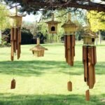 Ancient Wisdom Round Seagrass Bird Box with Chimes 45x17cm - Image 4