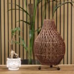 Ancient Wisdom Dark Brown Rattan Table Lamp - Image 6