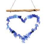 Ancient Wisdom Blue Love Heart Design Wind Chime - Image 4