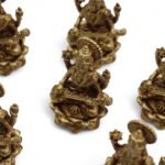 Ancient Wisdom Brass Miniature Gods – Sarswati (34mm) - Image 3