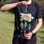 Ancient Wisdom Aqua Turtle Carving & Copis Drop Wind Chime - Image 5