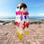 Ancient Wisdom Coconut & Capiz Big Hearts Wind Chime - Image 2