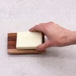 Ancient Wisdom Grid Drainer Design Classic Mahogany Wood Soap Dish - Image 3