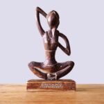 Ancient Wisdom Wooden Yoga Lady Figurine (Cow Face Pose) – Antique – Stretch Into Your Strength - Image 3