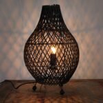 Ancient Wisdom Black Rattan Table Lamp - Image 5