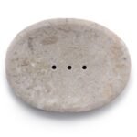 Ancient Wisdom Cream Classic Oval Marble Soap Dish - Image 2