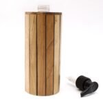 Ancient Wisdom Natural Teakwood Round Soap Dispenser - Image 4