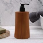 Ancient Wisdom Natural Teakwood Taper Soap Dispenser - Image 4