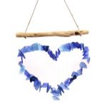 Ancient Wisdom Blue Love Heart Design Wind Chime