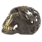 Ancient Wisdom Large Vintage Feng Shui Brass Skull Ornament - Image 4