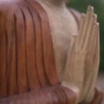 Ancient Wisdom Hand Carved Suar Wood Welcome Buddha Statue - 80cm - Image 2