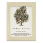 Ancient Wisdom Gemstone Framed Picture - Tree of Life - Toruraline (20x14.7x1cm)