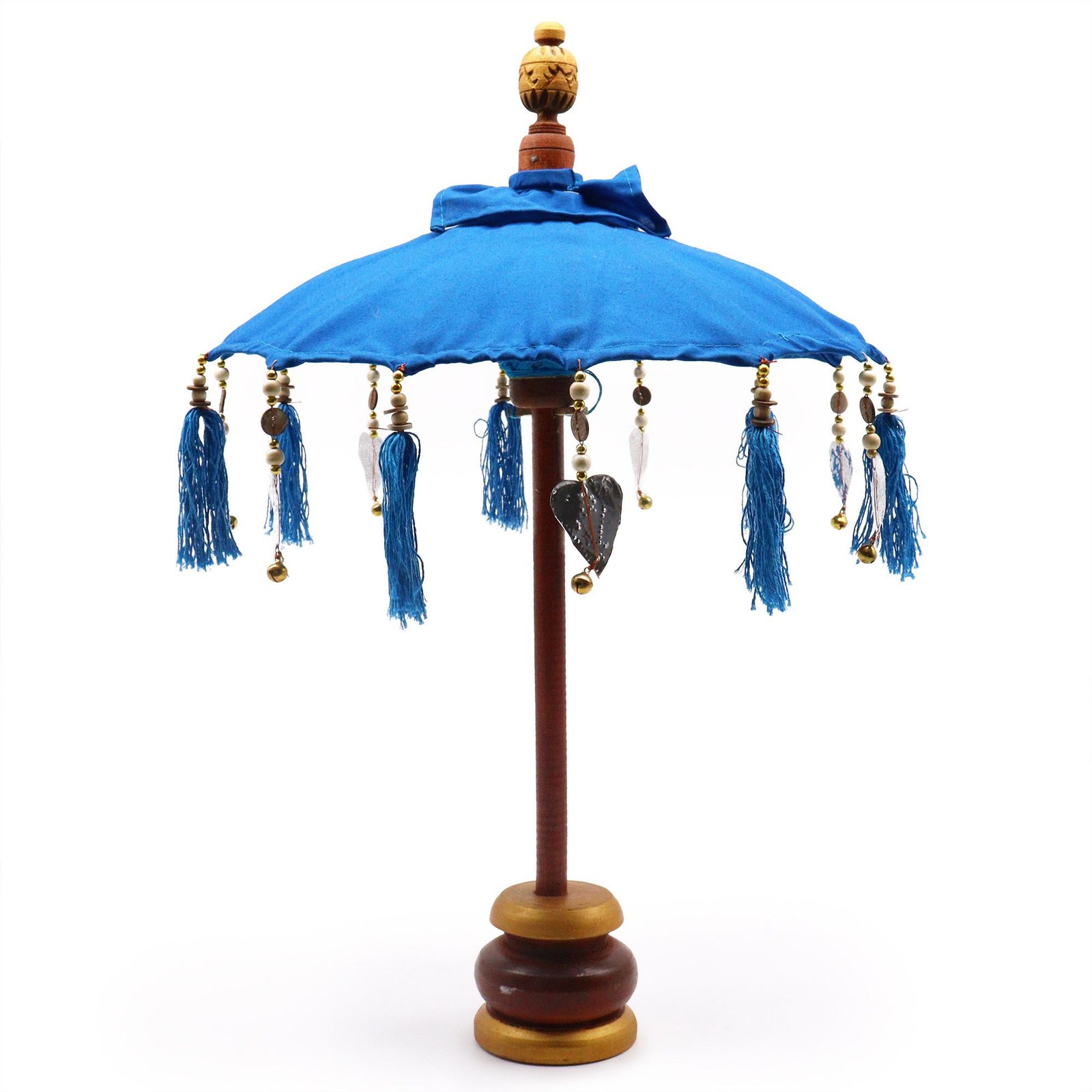 bG9jYWw6Ly9tZWRpYS85US84Qy82MFIzMEMxRzZSVzM4QzlRLzJhNTQxNmUwLmpwZWc.jpg Ancient Wisdom Turquoise 40cm Bali Home Decor Cotton Parasol - Image 1