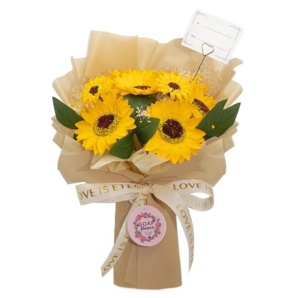 Ancient Wisdom Large Soap Sunflowers Bouquet - Love Is Eternal