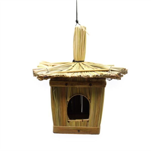 Ancient Wisdom Small Square Seagrass Bird Box 18x13cm