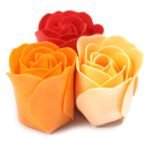 Ancient Wisdom Set of 9 Soap Flower Peach Roses Square Box - Image 3