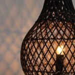 Ancient Wisdom Dark Brown Rattan Table Lamp - Image 8