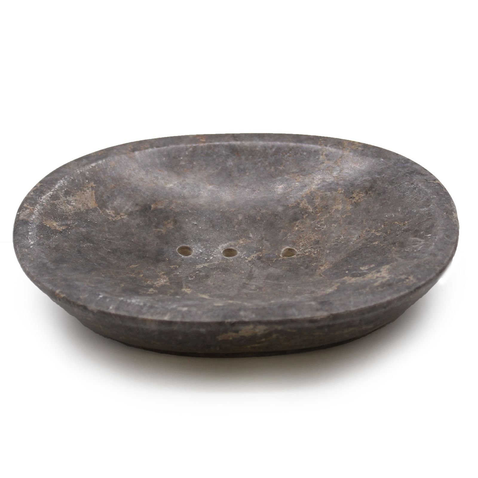 bG9jYWw6Ly9tZWRpYS85US9DRC82MFIzMEMxRzZSVjNDRDlRL2Y5NGMyZDQzLmpwZWc.jpg Ancient Wisdom Grey Classic Oval Marble Soap Dish - Image 1
