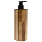 Ancient Wisdom Natural Teakwood Round Soap Dispenser