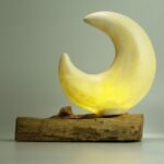 Ancient Wisdom DriftGlow Crackle Half Moon Shade Lamp - Image 4