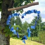 Ancient Wisdom Blue Love Heart Design Wind Chime - Image 5