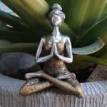 Ancient Wisdom Elegant Silver & Gold 24cm Yoga Lady Figurine - Image 4