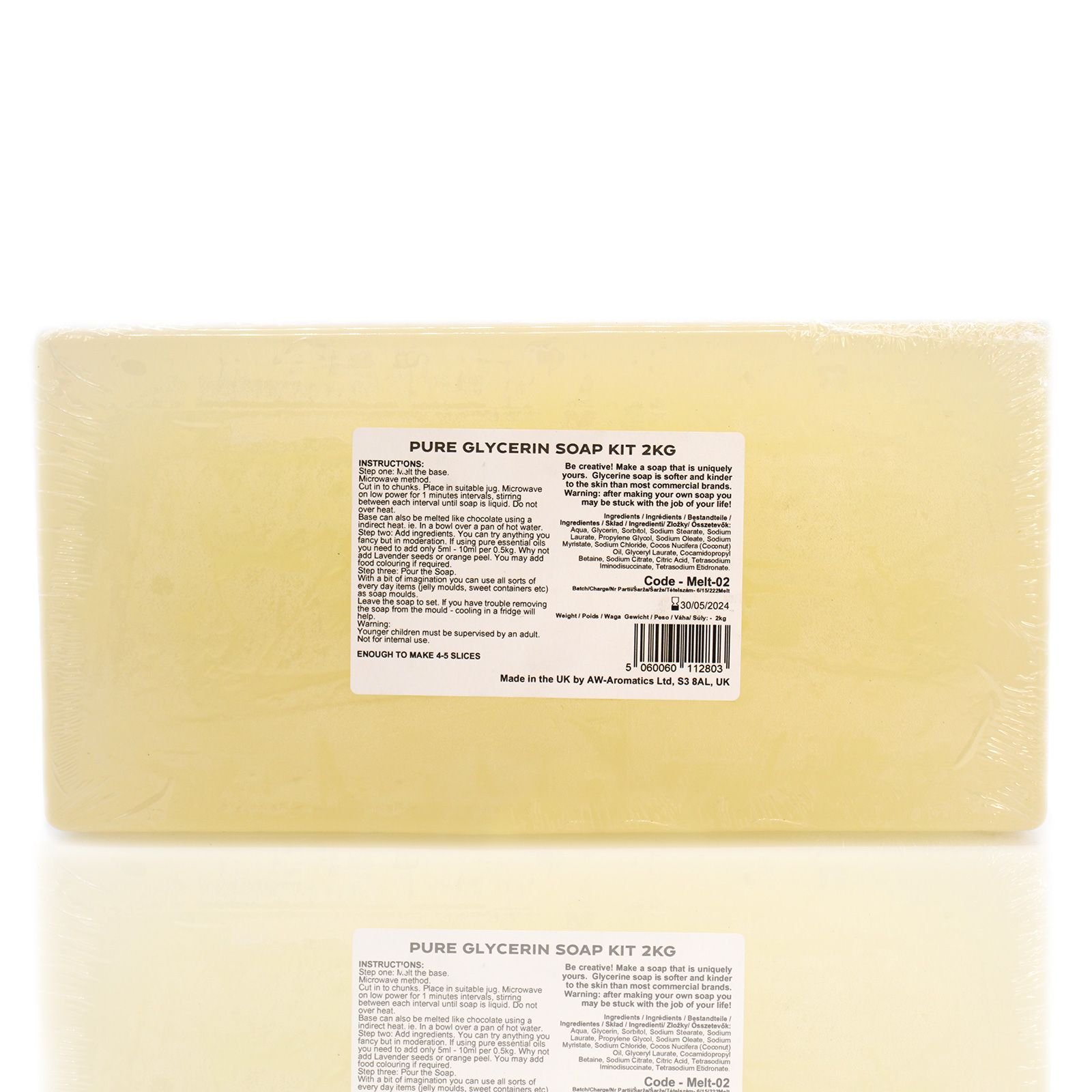 bG9jYWw6Ly9tZWRpYS85Ui84RS82MFIzMEMxRzY0Vks4RTlSLzViN2FkMDBmLmpwZWc.jpg Ancient Wisdom Melt & Pour Soap Base 2kg - Image 1