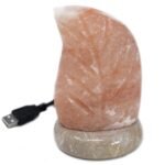 Ancient Wisdom Leaf Shaped Multicolour USB Himalayan Salt Lamp