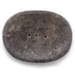 Ancient Wisdom Grey Classic Oval Marble Soap Dish - Image 2