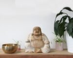 Ancient Wisdom Handcrafted Whitewash Wooden Happy Buddha Statue – 30cm - Image 5