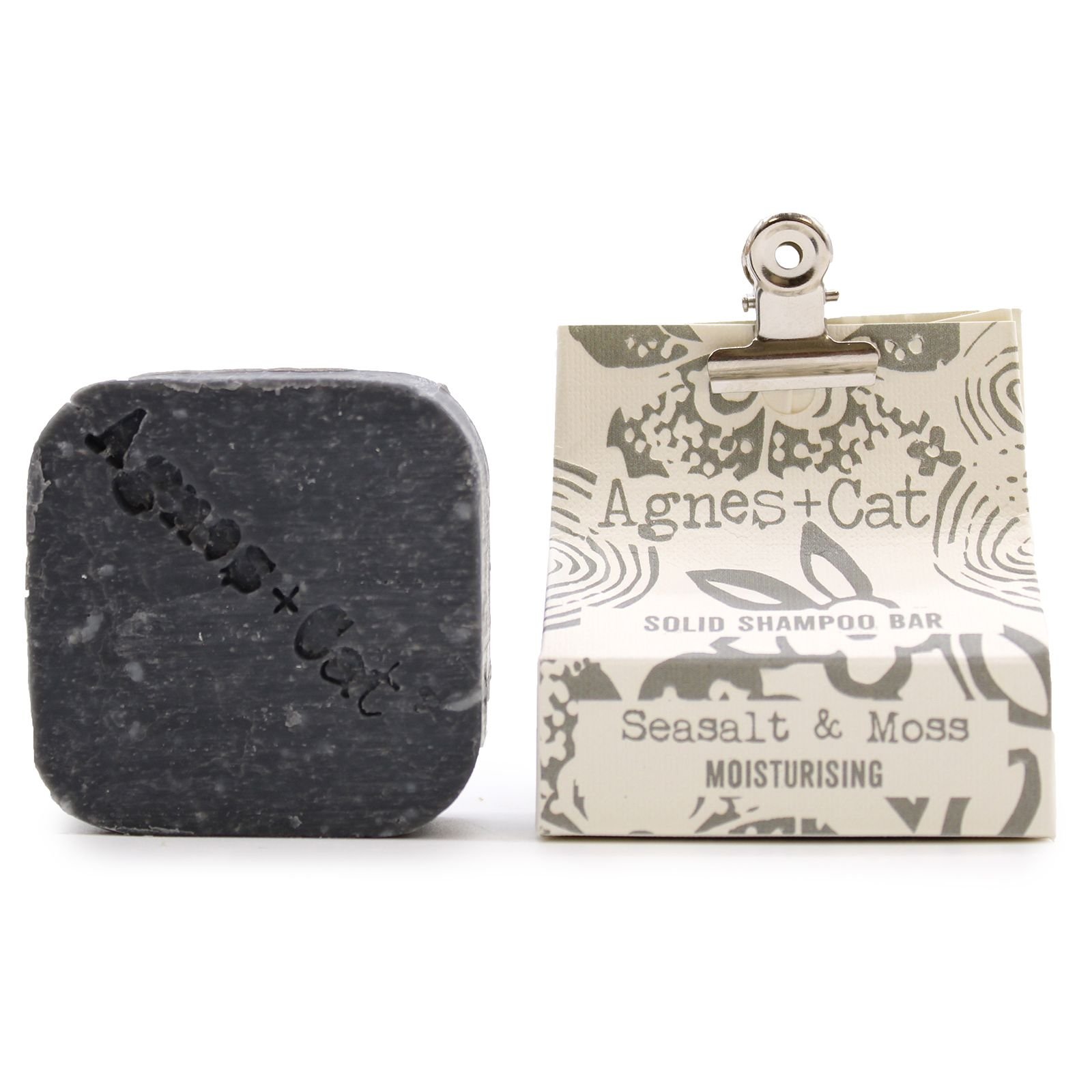 bG9jYWw6Ly9tZWRpYS85Ui9HRC82MFIzMEMxRzZSVEtHRDlSLzBmYjJkNzljLmpwZWc.jpg Agnes + Cat Sea Salt & Moss Solid Shampoo - Image 1