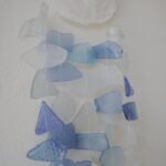 Ancient Wisdom Blue & White Copis & Glass Drop Wind Chime - Image 3