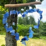 Ancient Wisdom Blue Love Heart Design Wind Chime - Image 6