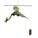 Ancient Wisdom Green Coconut Dragon Mobile 37cm