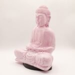 Ancient Wisdom Lavender Cherry Crackle Buddha Lamp – Oval Stand - Image 6