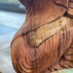 Ancient Wisdom Hand Carved Suar Wood Welcome Buddha Statue - 80cm - Image 4