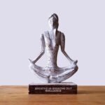 Ancient Wisdom Wooden Yoga Lady Figurine (Easy Pose) – Whitewash – Breathe In Breathe Out Brilliance - Image 2