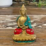 Ancient Wisdom Brass 9.5cm Amitabha Buddha Figure - Image 3