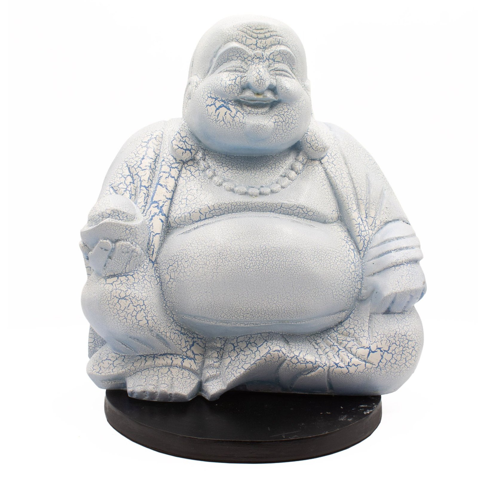 bG9jYWw6Ly9tZWRpYS85Uy8yRS82MFIzMEMxSjY4VksyRTlTLzllNDg0ZWJjLmpwZw.jpg Ancient Wisdom Sky Blue Laughing Buddha Lamp – Round Stand - Image 1
