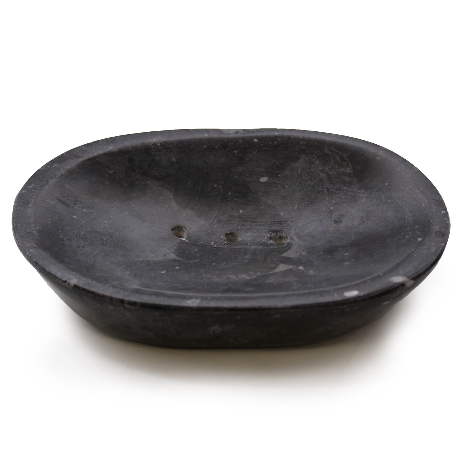 bG9jYWw6Ly9tZWRpYS85Uy9DRC82MFIzMEMxRzZSVjNDRDlTLzZkM2RiZWYwLmpwZWc.jpg Ancient Wisdom Black Classic Oval Marble Soap Dish - Image 1