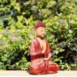 Ancient Wisdom Hand Carved Suar Wood Teaching Transmission Buddha Statue – 30cm - Image 5