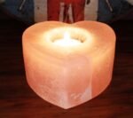 Ancient Wisdom Himalayan Salt Medium Heart Shaped Candle Holder - Image 2