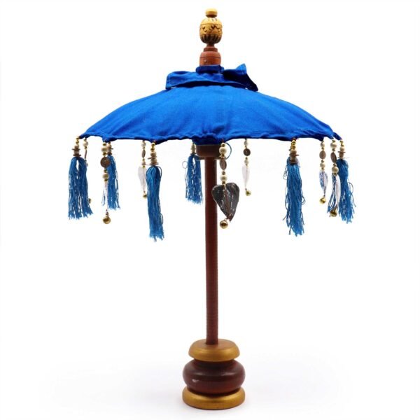 Ancient Wisdom Blue 40cm Bali Home Decor Cotton Parasol