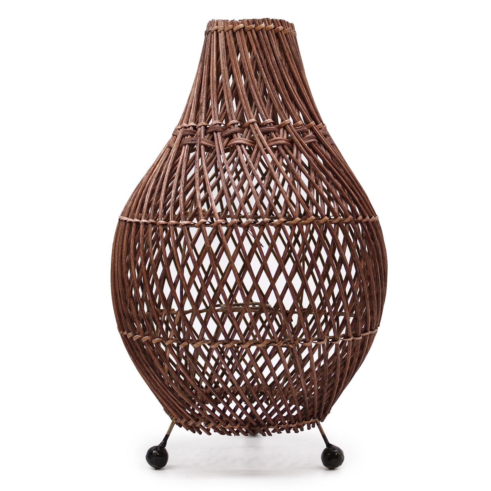 bG9jYWw6Ly9tZWRpYS8xRy9DQy82MFIzMEMxSDZDU0tDQzFHLzkzNjIyNmUxLmpwZWc.jpg Ancient Wisdom Dark Brown Rattan Table Lamp - Image 1