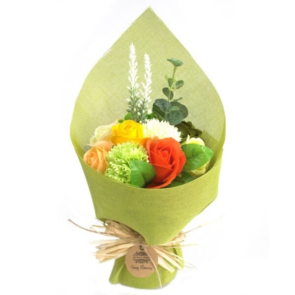 Ancient Wisdom Green & Yellow Standing Soap Flower Bouquet