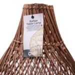 Ancient Wisdom Dark Brown Rattan Table Lamp - Image 2