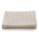 Ancient Wisdom White Onyx Ridged Soap Dish