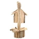 Ancient Wisdom Handcrafted Driftwood Bird Box On Stand - Image 3