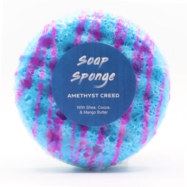 Ancient Wisdom Amethyst Creed Shea Butter Bubble Soap Sponge